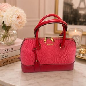 Simply Noelle *Chic* Pink & Red Satchel EUC